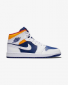 NIKE AIR JORDAN1 MID ROYAL BLUE LASER ORANGE GS