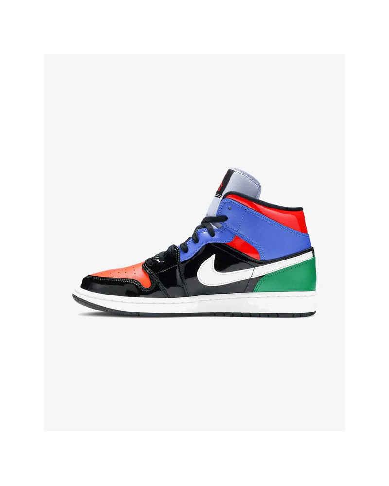 NIKE AIR JORDAN1 MULTICOLOUR PATENT MID