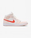 NIKE AIR JORDAN1 MID SAIL ORANGE QUARTZ CORDUROY